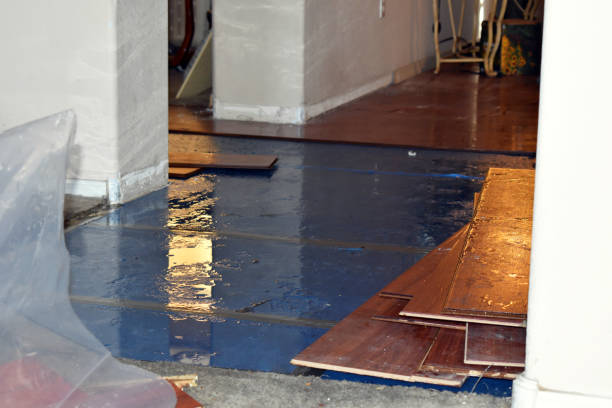 Professional Basement Flood Cleanup technician working in Milford, MA